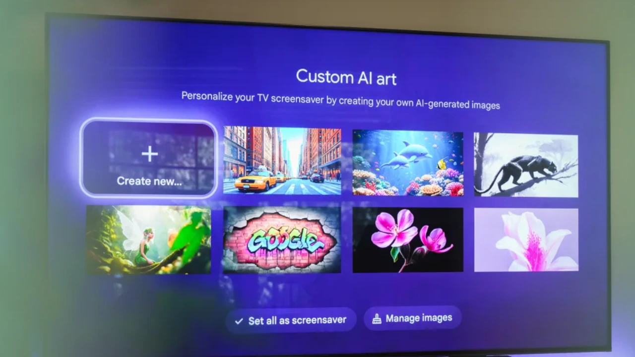 AI Art Screensavers di Google TV