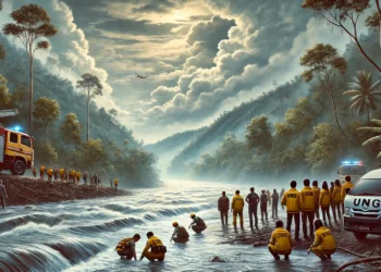 mahasiswa kkn ung hanyut