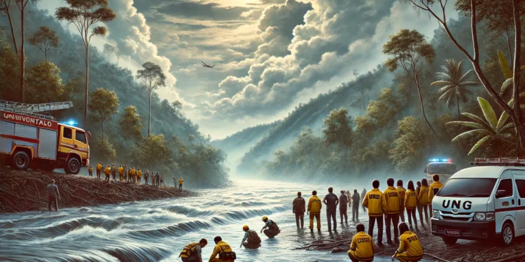 mahasiswa kkn ung hanyut