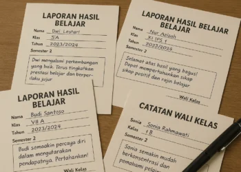 contoh catatan wali kelas kenaikan kelas