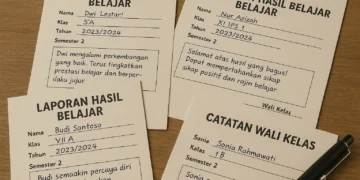 contoh catatan wali kelas kenaikan kelas