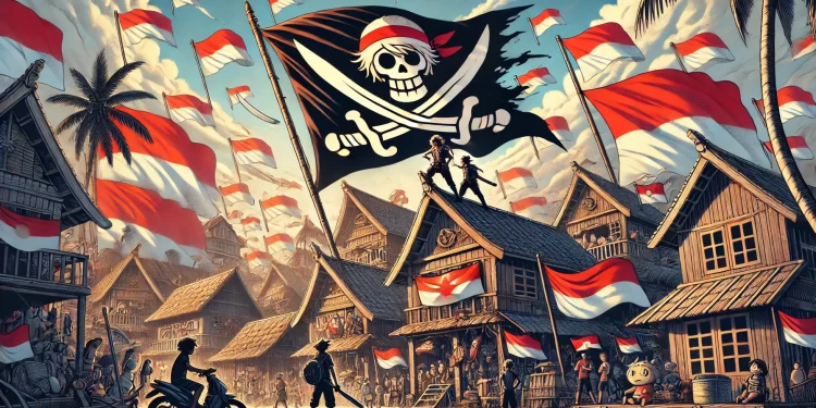 Pengibaran Bendera One Piece Viral Jelang HUT RI dan Simbol Perlawanan Generasi Muda