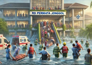 RS Permata Jonggol Banjir Terparah Tahun Ini hingga 16 Pasien Dievakuasi