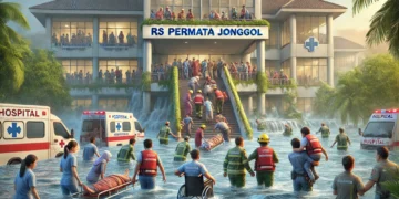 RS Permata Jonggol Banjir Terparah Tahun Ini hingga 16 Pasien Dievakuasi
