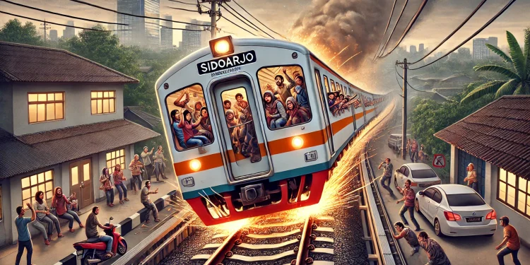 Kronologi Panik Penumpang Akibat Kereta Api Rem Blong di Sidoarjo Bikin Geger dan Viral