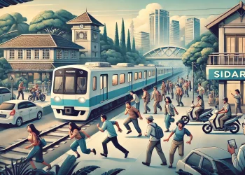 kereta commuter line rem blong