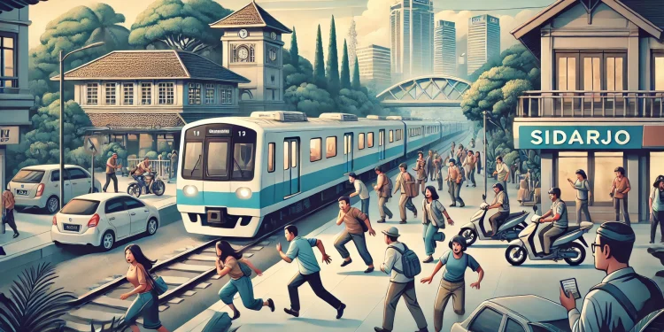 kereta commuter line rem blong