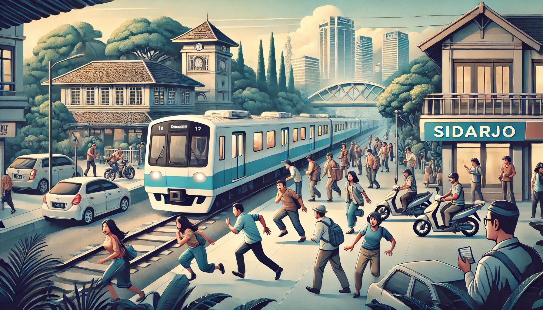 kereta commuter line rem blong