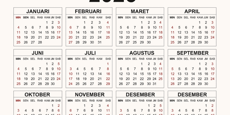 Hari Libur Nasional Kalender 2026 Resmi Ditetapkan Dengan 17 Tanggal Merah Dan 8 Cuti Bersama