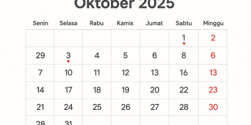 Hari Penting Bulan Oktober 2025 Lengkap dengan Libur Nasional dan Peringatan Internasional