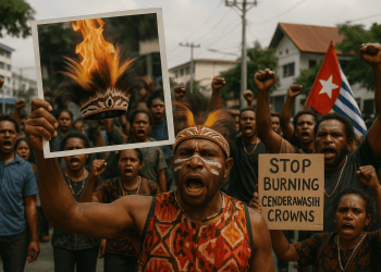 Pembakaran Mahkota Cenderawasih Papua dan Gelombang Reaksi Masyarakat Adat atas Simbol Kehormatan yang Terbakar