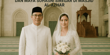 Wamenag Romo Syafii Menikah Dengan Maya Suhasni Siregar di Masjid Al-Azhar Dihadiri Ulama dan Tokoh Nasional