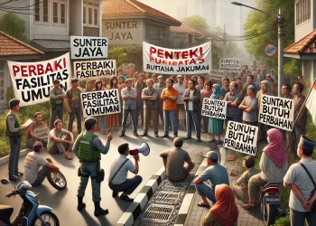 Demo Warga Sunter Jaya Menuntut Perbaikan Layanan Publik dan Tertib Pembangunan Kawasan demi Lingkungan yang Lebih Aman dan Nyaman