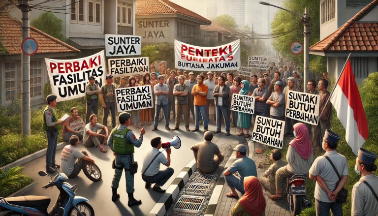 Demo Warga Sunter Jaya Menuntut Perbaikan Layanan Publik dan Tertib Pembangunan Kawasan demi Lingkungan yang Lebih Aman dan Nyaman