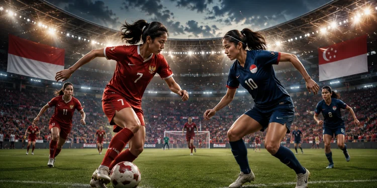 indonesia vs tim nasional sepak bola wanita singapura