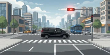 alphard terobos lampu merah