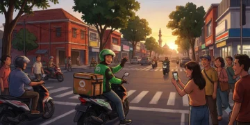 kurir ojol sidoarjo viral video