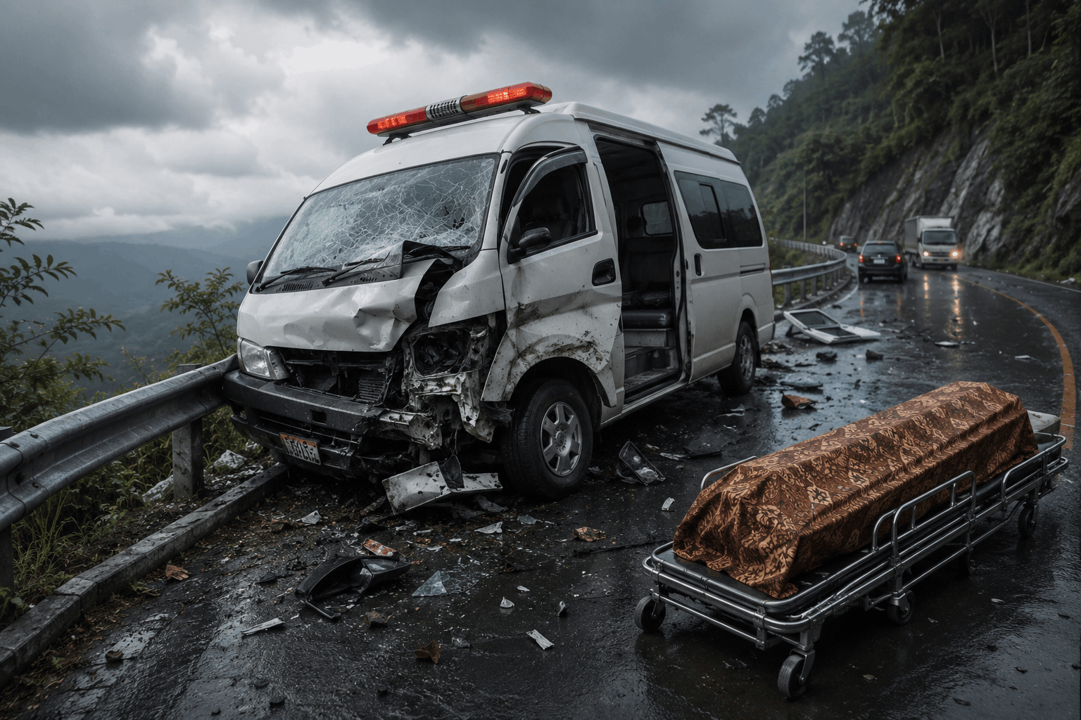 Kecelakaan Ambulans Bawa Jenazah